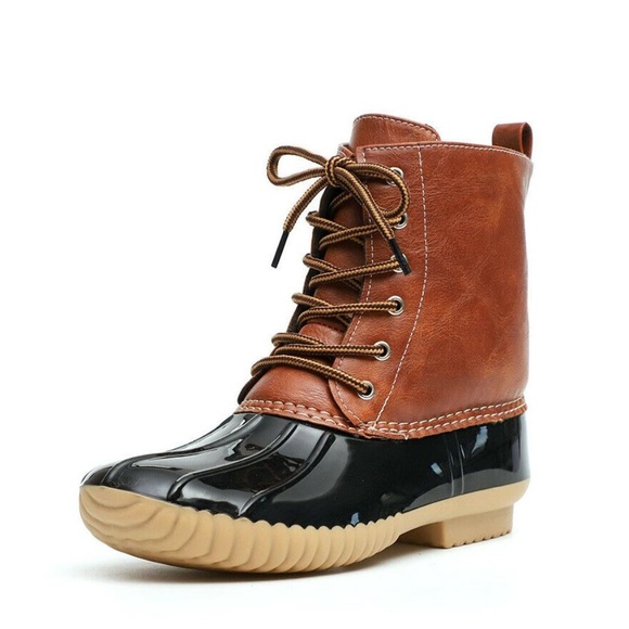Shoes - DUCK BOOTS LACE UP LEATHER/BROWN